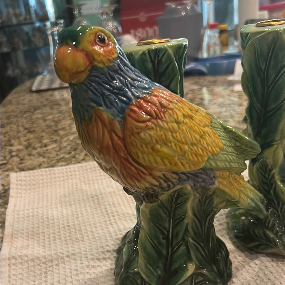 Colorful Parrot Candle Holders